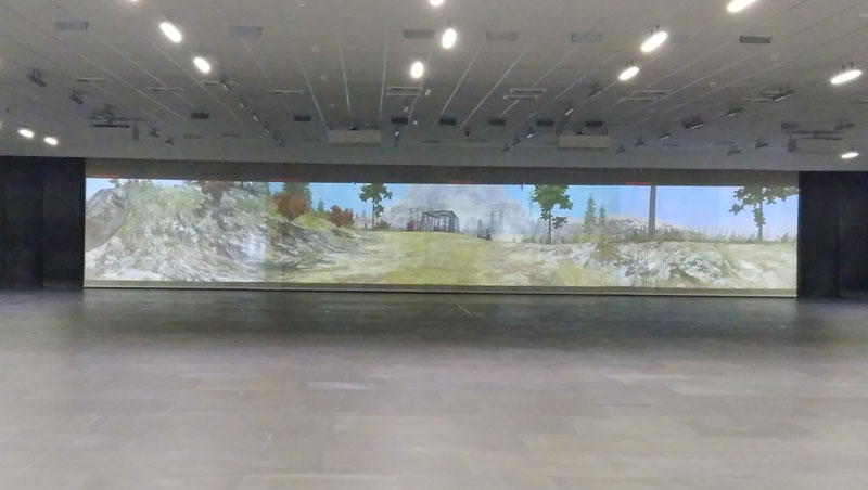Уникальный боевой тир с шириной экрана 20 метров в Москве