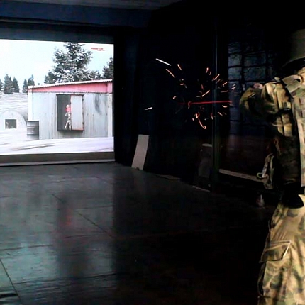 Холостая стрельба в интерактивном тире Рубин (Видео)