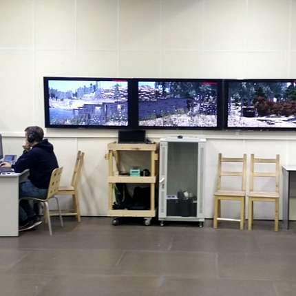 Уникальный боевой тир с шириной экрана 20 метров в Москве
